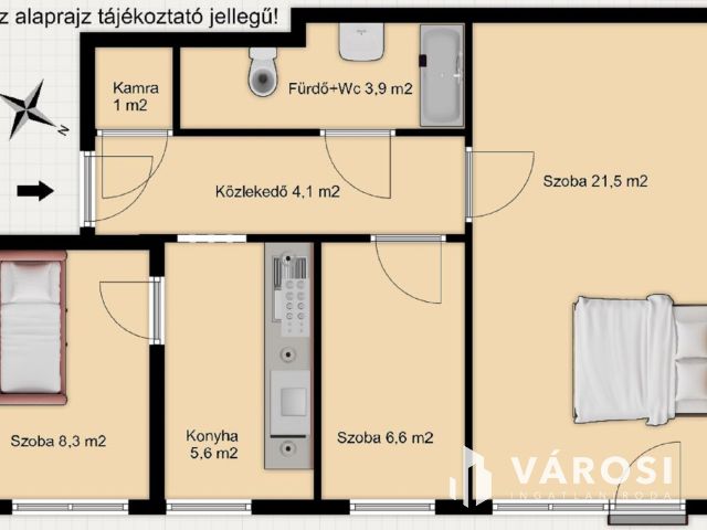 Első emeleti lakás Győrben – remek elhelyezkedéssel