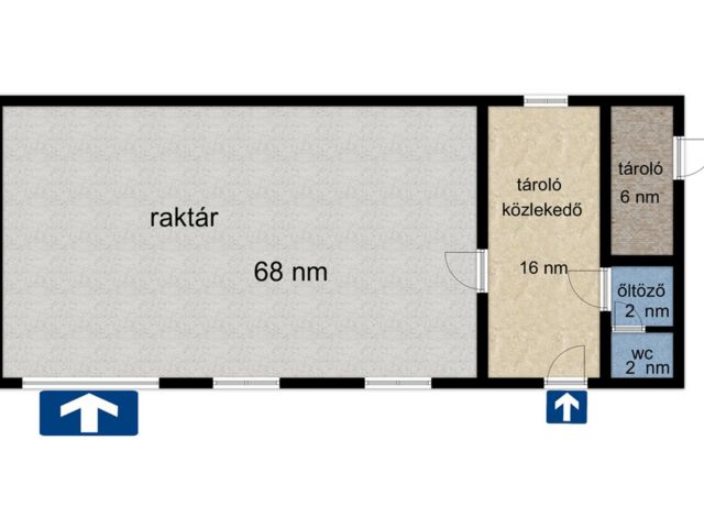 Ásotthalom belterületén, 94 nm-es raktár eladó.